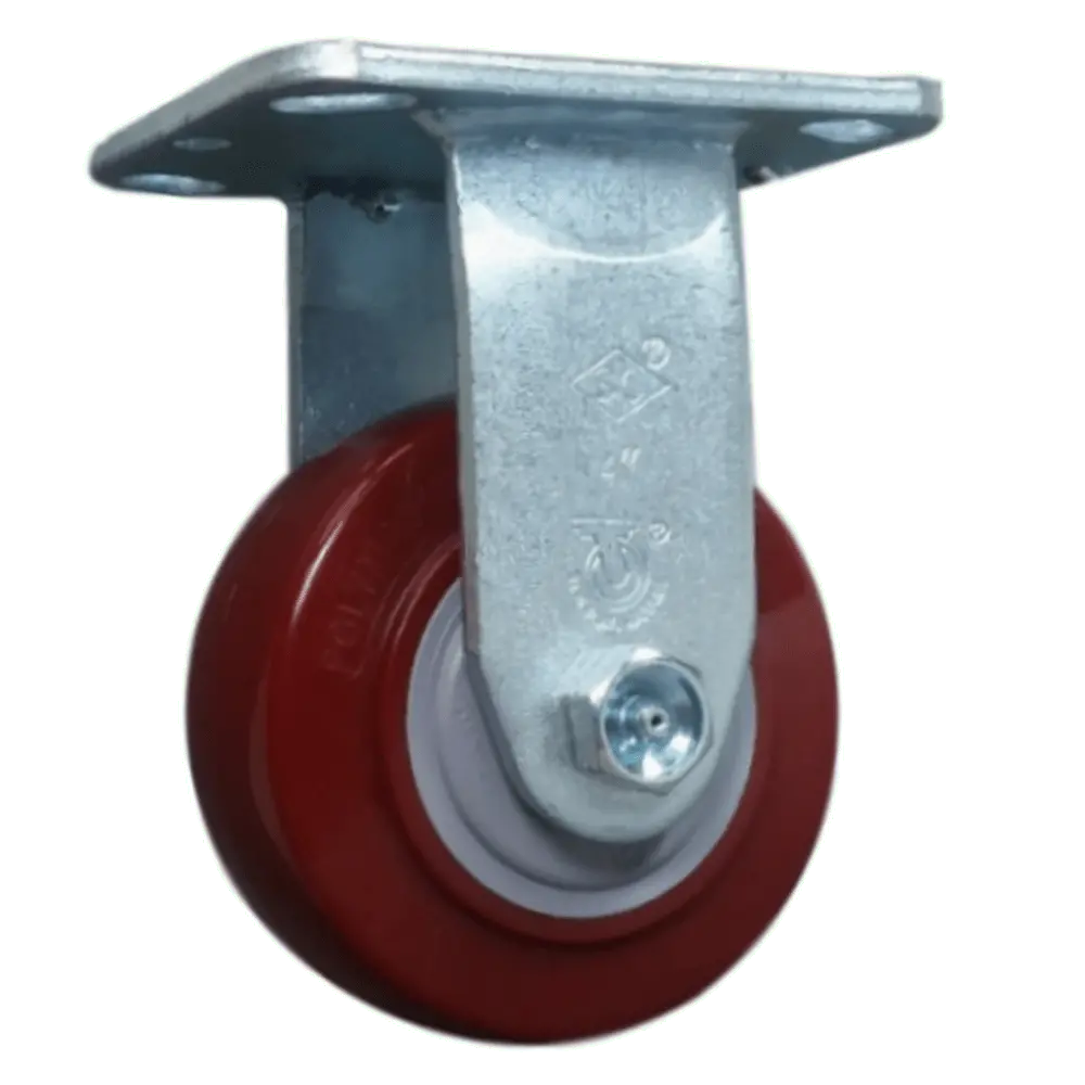 4" X 2" Polymadic Wheel Rigid Caster - 600 Lbs. Capacity 1