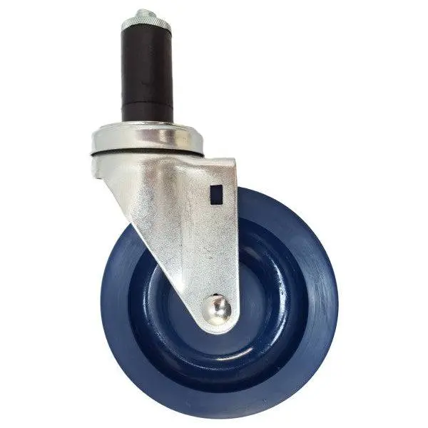 5" X 1-1/4" Duralastomer Thread Swivel Stem Caster, Expandable Adapter,350# Cap 1