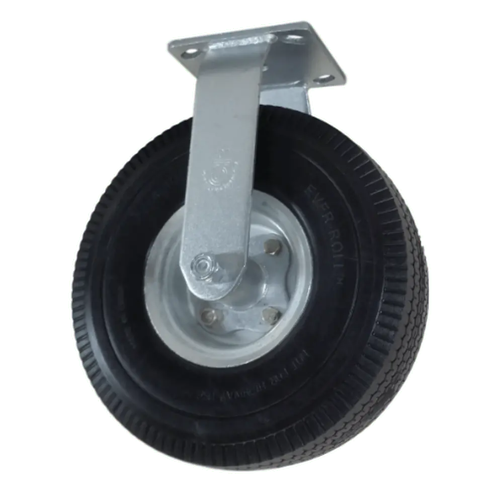 10" X 3" Ever-Roll Flat Free Wheel Rigid Caster - 280 Lbs. Capacity 1
