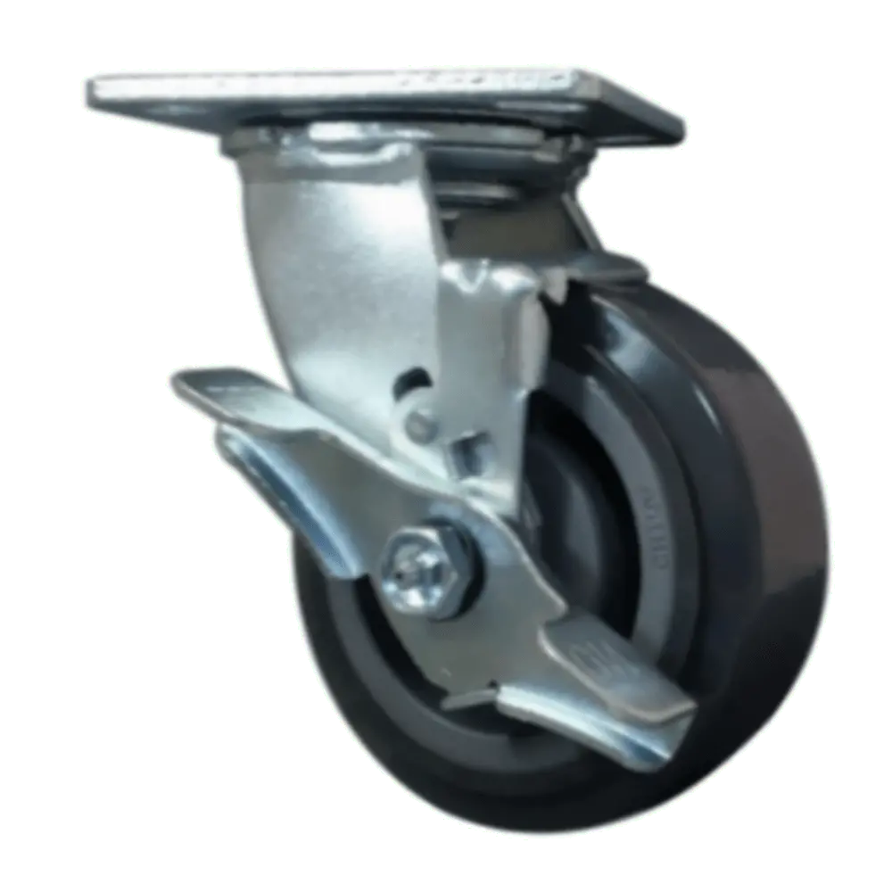 5" X 2" Polymadic Wheel Swivel Caster W/ Top Lock Brake - 750 Lbs. Capacity 1
