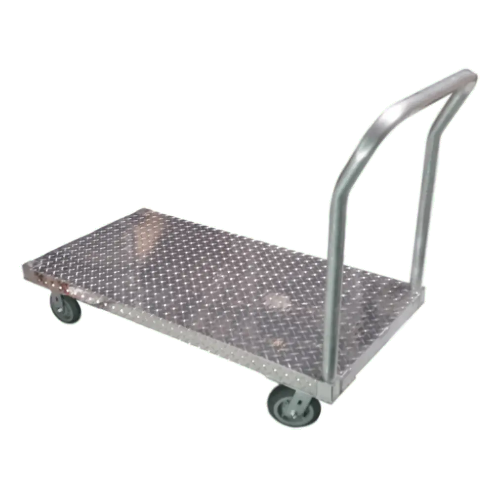 B&P Aluminum Platform Truck 24"W X 48"L - 2,000Lb Cap. - Diamond Plate 1