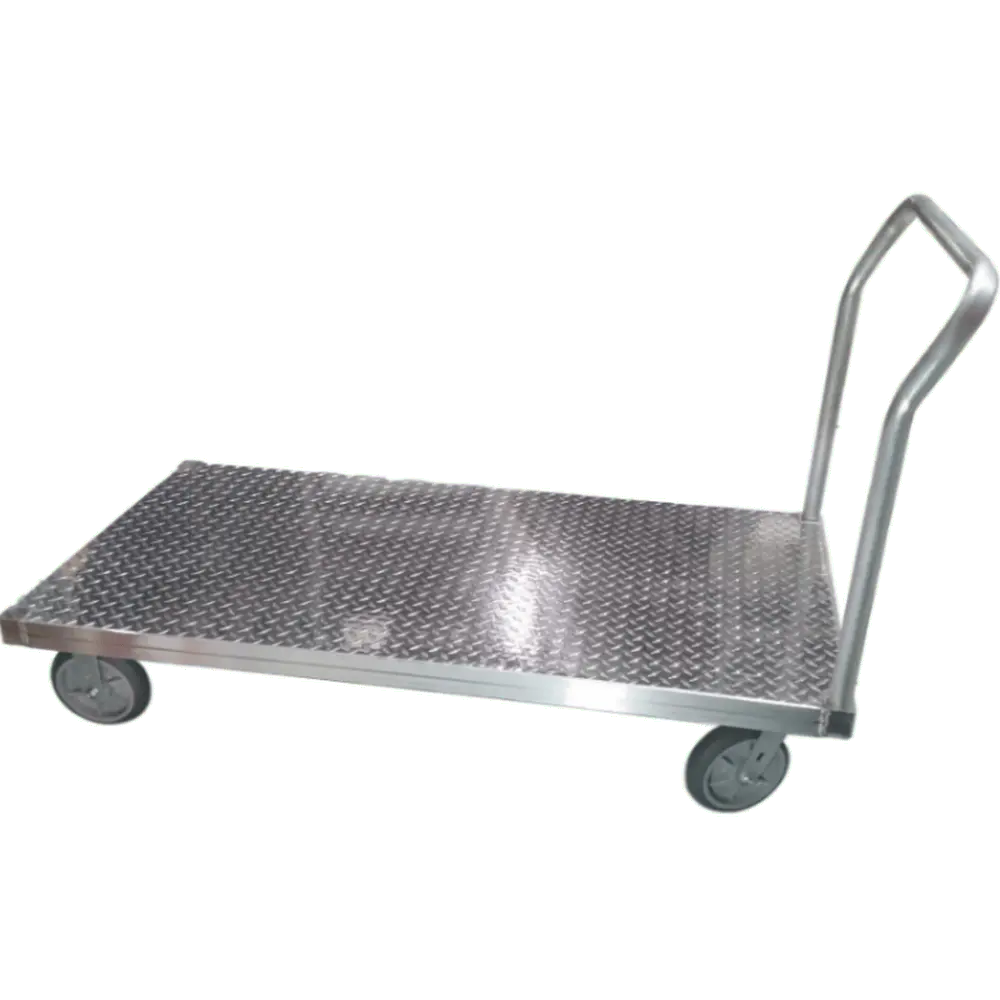 B&P Aluminum Platform Truck 30"W X 60"L - 2,000Lb Cap. - Diamond Plate 1