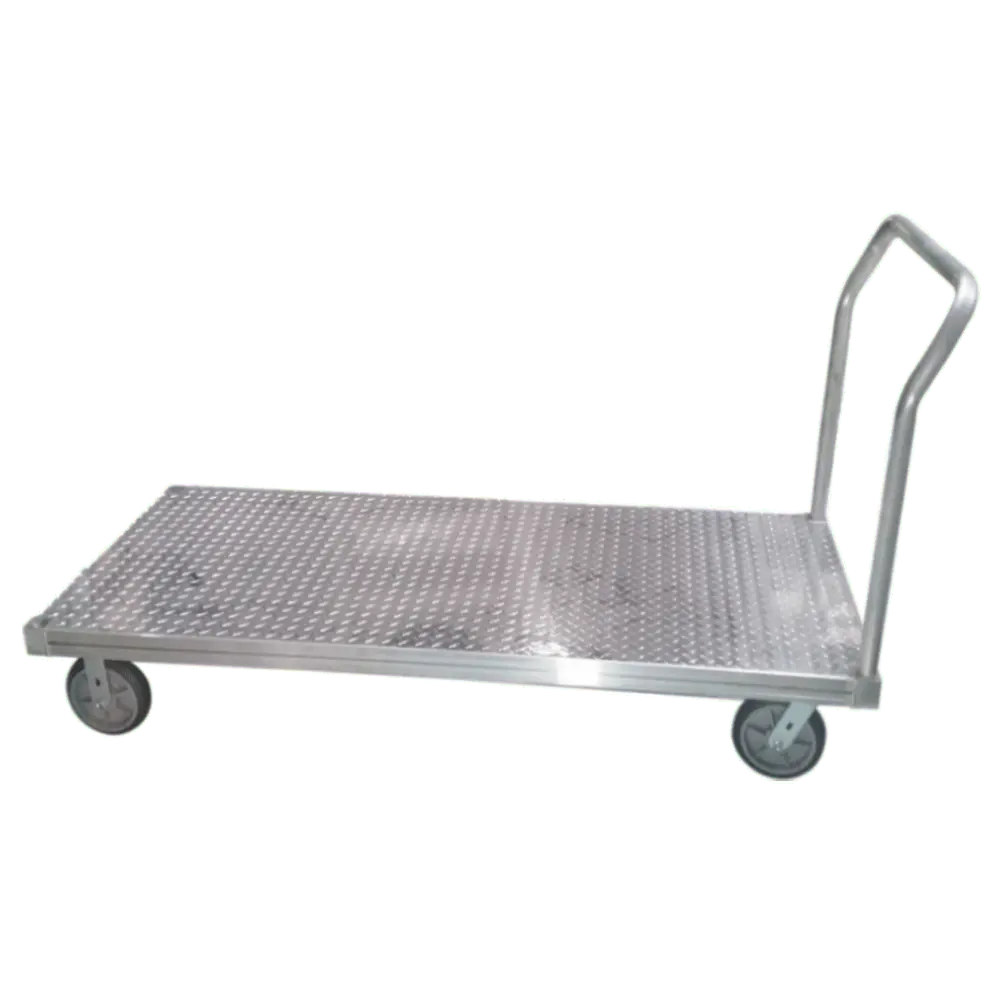 B&P Aluminum Platform Truck 30"W X 72"L - 2,000Lb Cap. - Diamond Plate 1