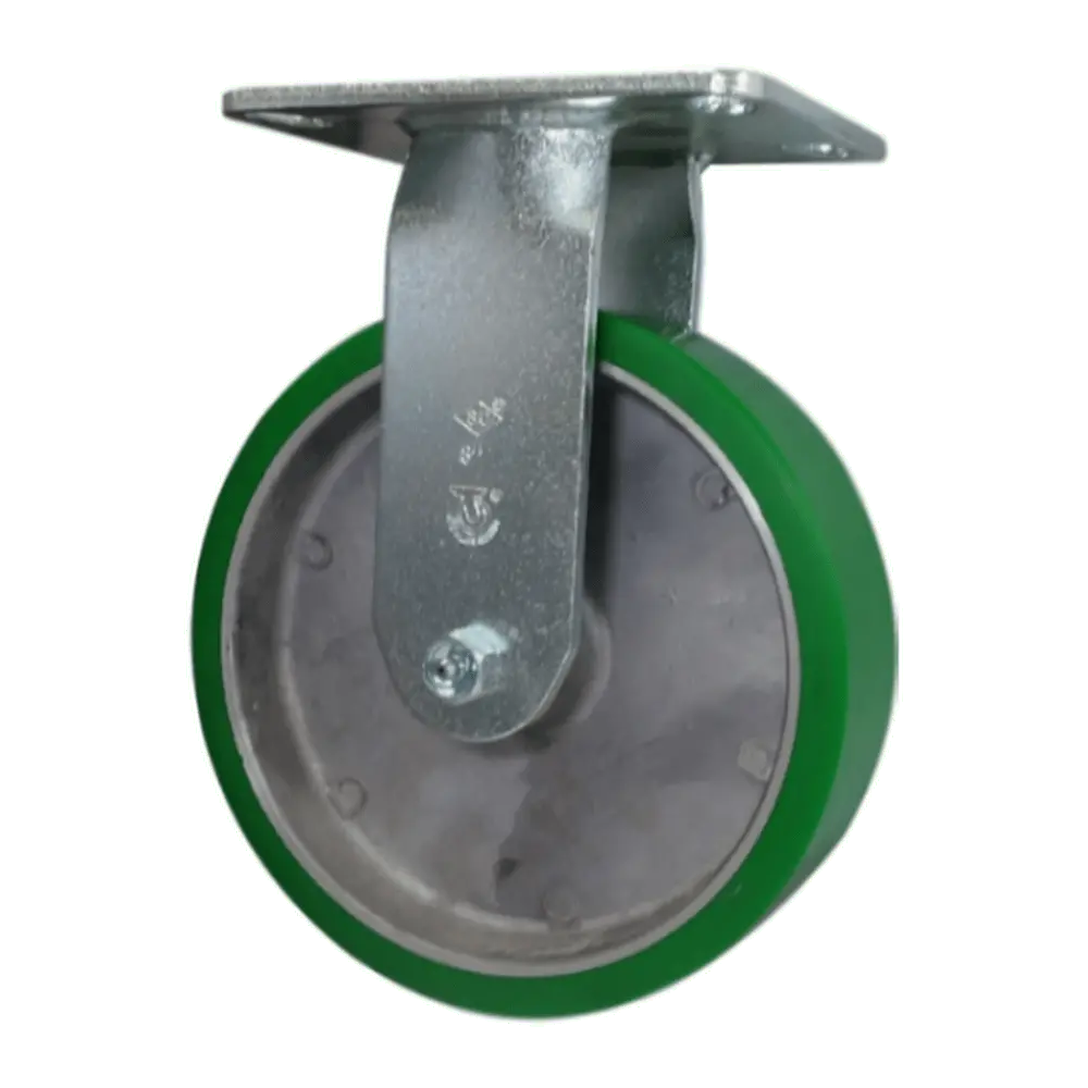 8" X 2" Polyon Aluminum Wheel Rigid Caster - 1500 Lbs. Capacity 1