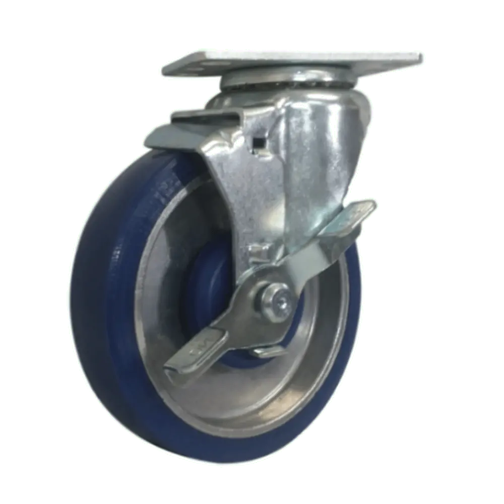 5" X 1-1/4" Polyon Aluminum Swivel Caster W/ Top Lock Brake - 350 Lbs. Cap. 1