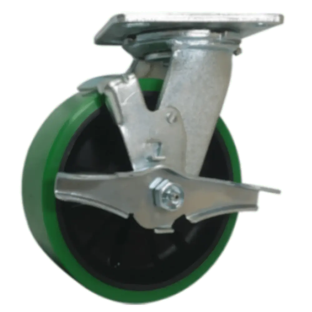 6" X 2" Polyon Maxrok Swivel Caster W/ Top Lock Brake - 1200 Lbs. Cap. 1