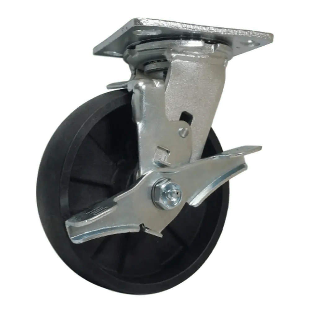 6" X 2" Maxrok Wheel Swivel Caster W/ Top Lock Brake - 1200 Lbs. Capacity 1
