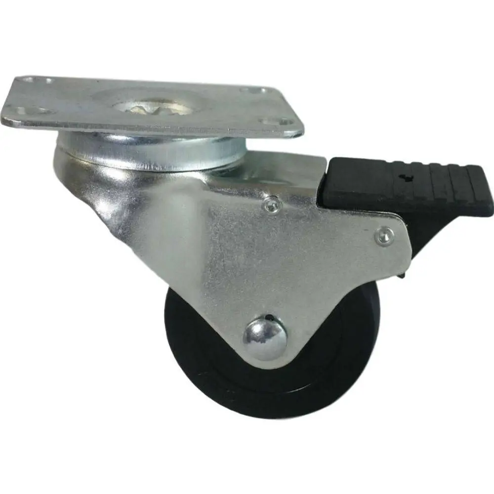 3" X 1-1/4" Hard Rubber Swivel Caster, Total Lock Brake (Ball Bearing),300 Lbs. Capacity 1