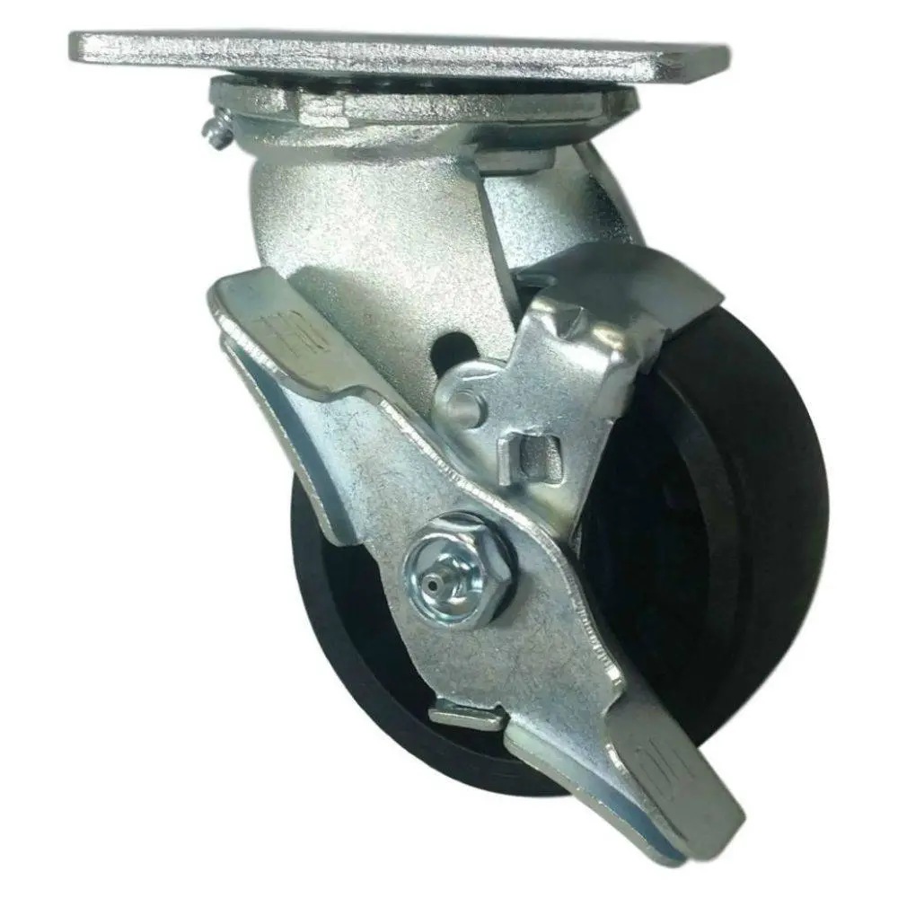 4" X 2" Maxrok Wheel Swivel Caster W/ Top Lock Brake - 800 Lbs. Capacity 1
