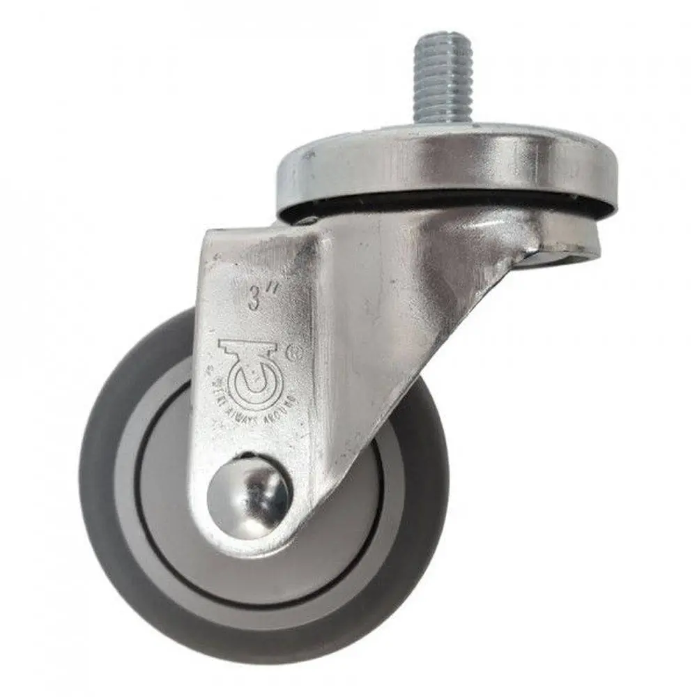 3" X 1-1/4" Thermo-Pro Wheel Threaded Swivel Stem Caster (1/2") - 210 Lbs. Cap. 1