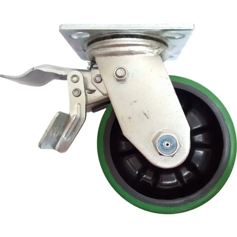 5" X 2" Polyon Maxrok Swivel Caster W/ Dual Pedal Lock Brake - 1000 Lbs. Cap. 1
