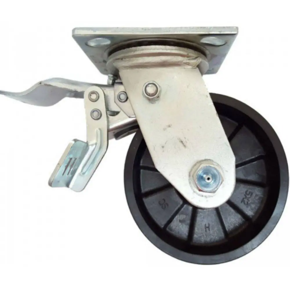 5" X 2" Maxrok Wheel Swivel Caster W/ Dual-Pedal Lock Brake - 1000 Lbs. Capacity 1