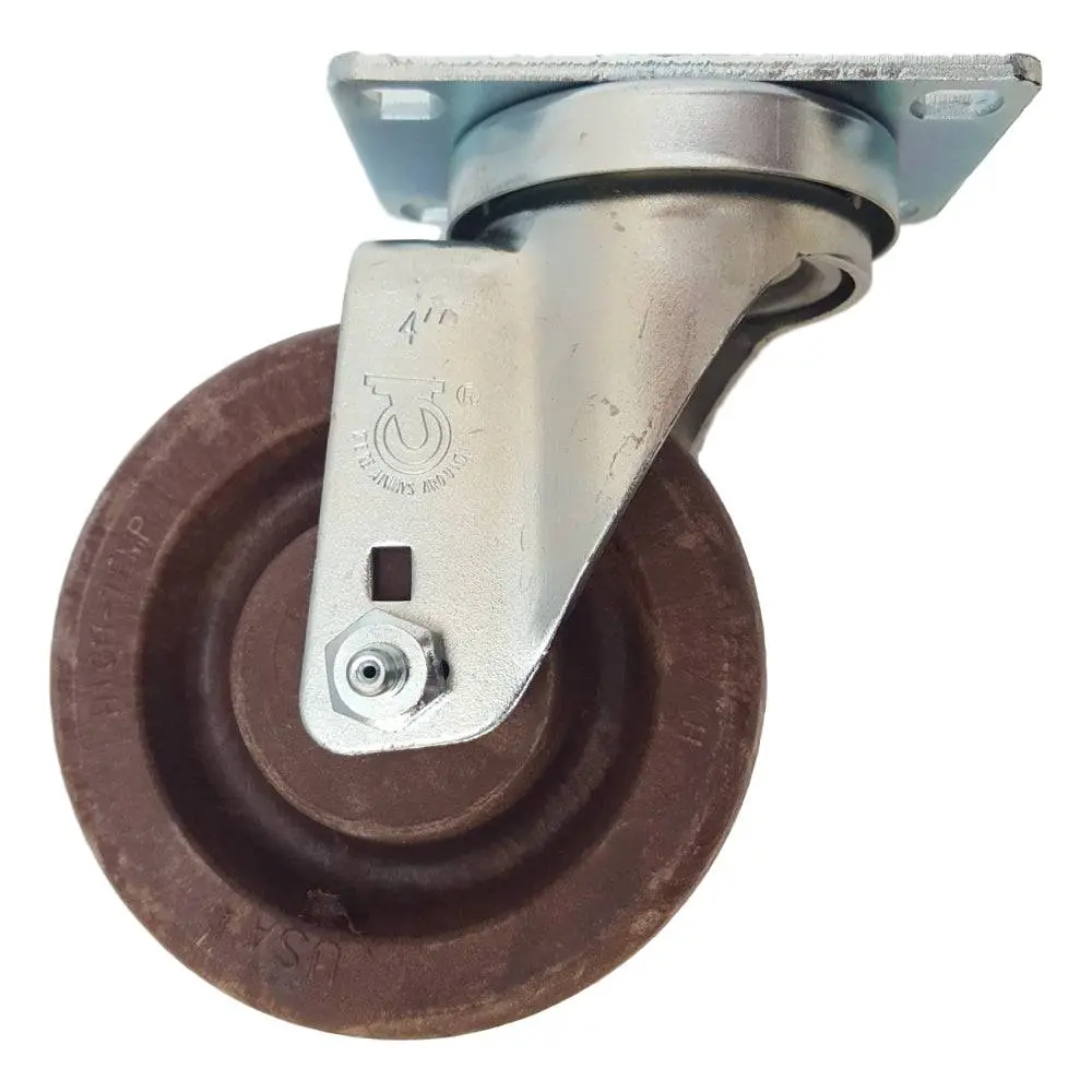 4" X 1-1/2" High Temp. Brimstone Wheel Swivel  Caster - 350 Lbs. Capacity 1