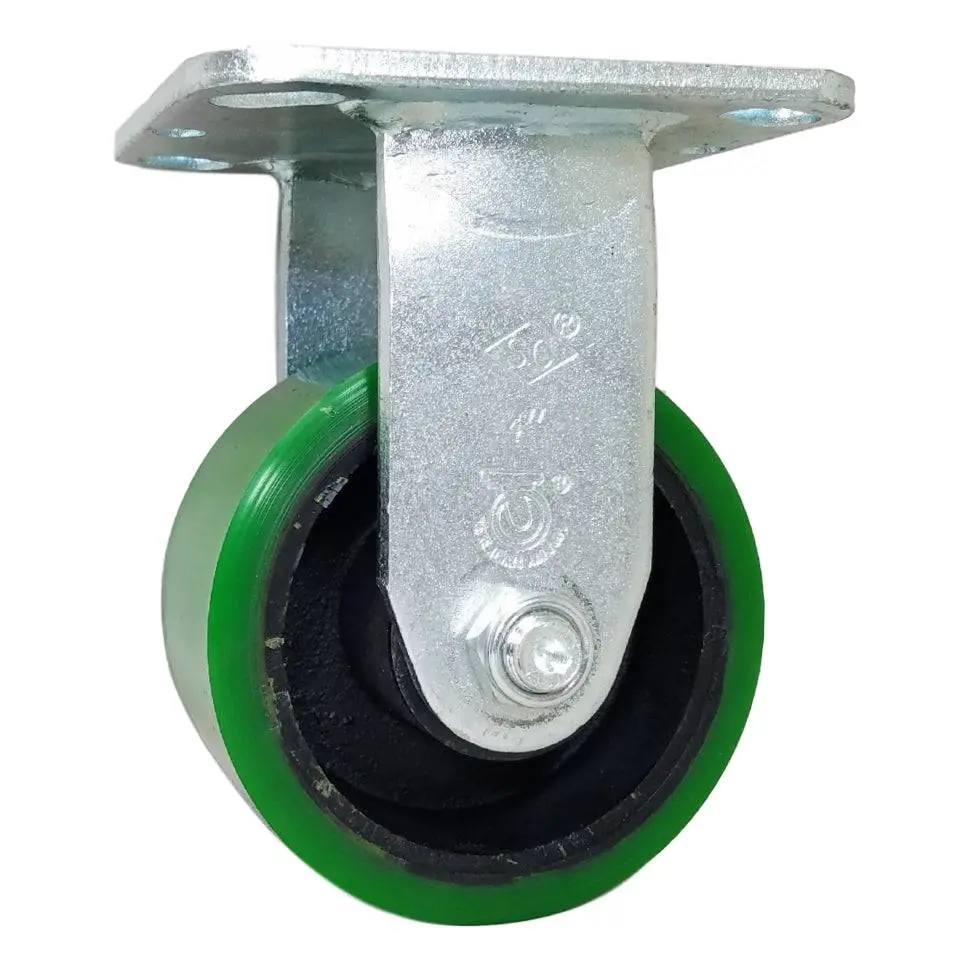 4" X 2" Polyon Cast Wheel Rigid Caster - 800 Lbs. Capacity 1