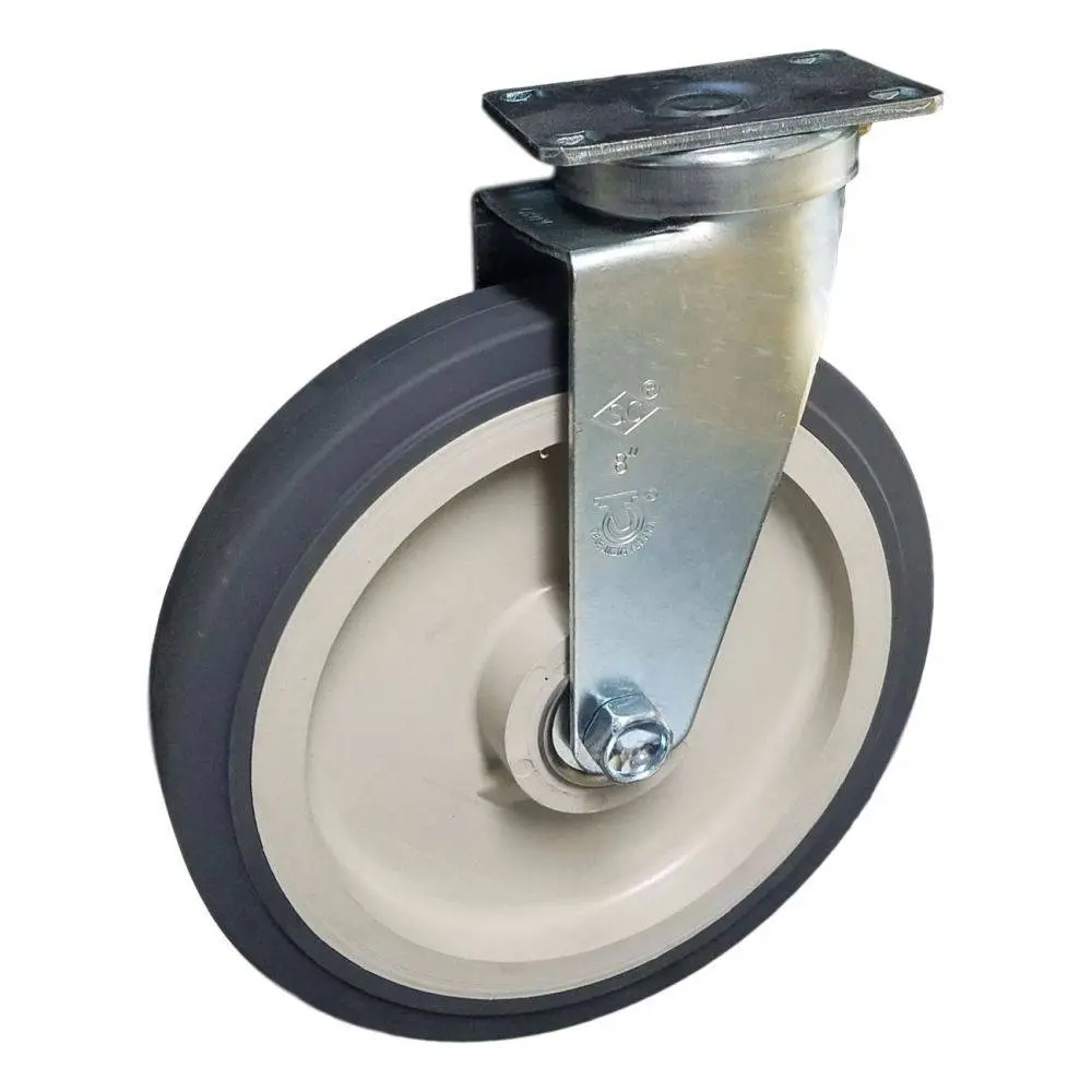 8" X 1-1/2" Poly-Pro Wheel Swivel Maid's Cart Caster - 400 Lbs. Capacity 1