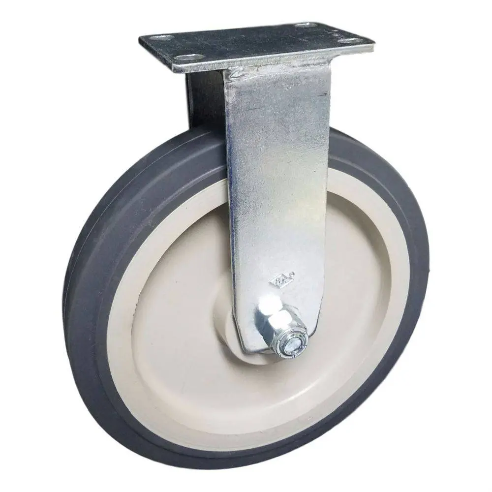8" X 1-1/2" Poly-Pro Wheel Rigid Maid's Cart Caster - 400 Lbs. Capacity 1
