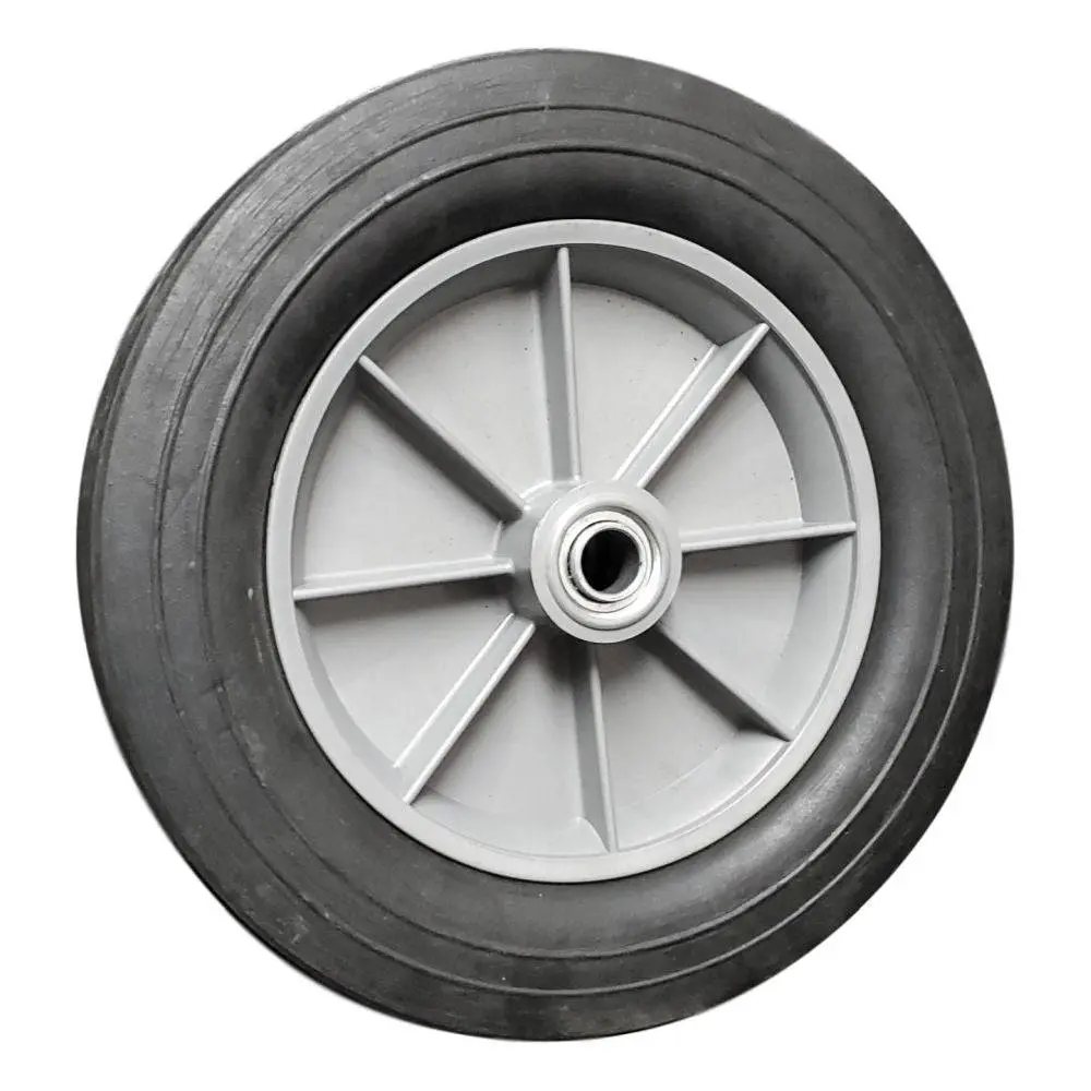 12" X 3" Eco-Rubber Flat Free Wheel (Offset Hub) - 650 Lbs. Capacity 1