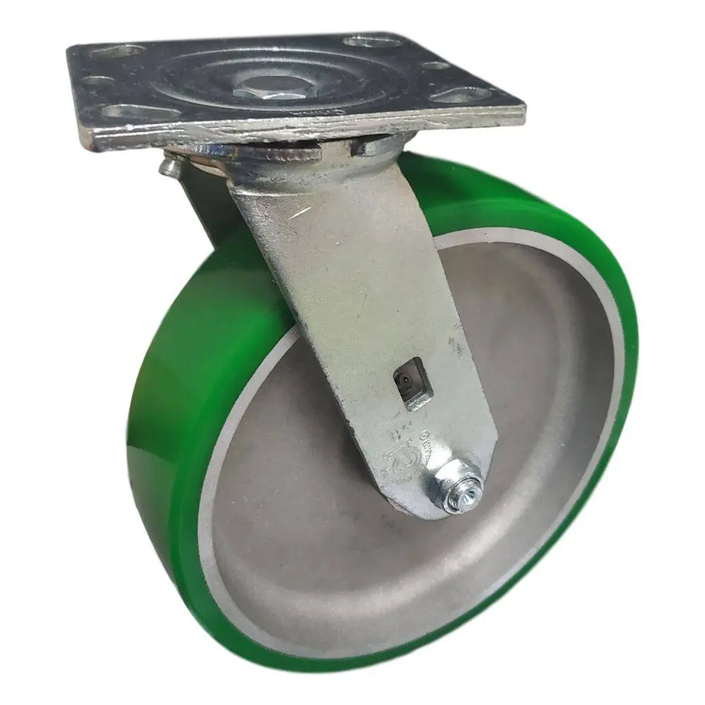 8" X 2" Polyon Aluminum Wheel Swivel Caster - 12500 Lbs. Capacity 1