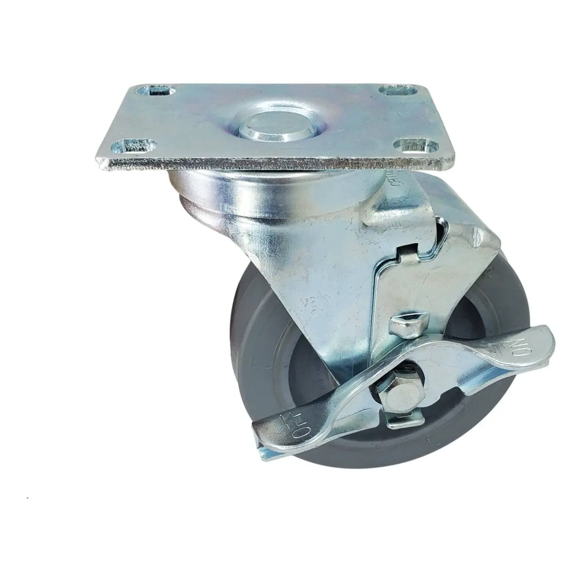 4" X 1-1/4" Nomadic Wheel Swivel Caster W/ Top Lock Brake - 300 Lbs. Capacity 1