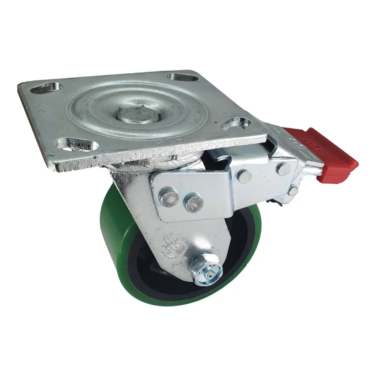 4" X 2" Polyon Maxrok Wheel Swivel Caster W/ Total Lock Brake - 700 Lbs. Capacity 1