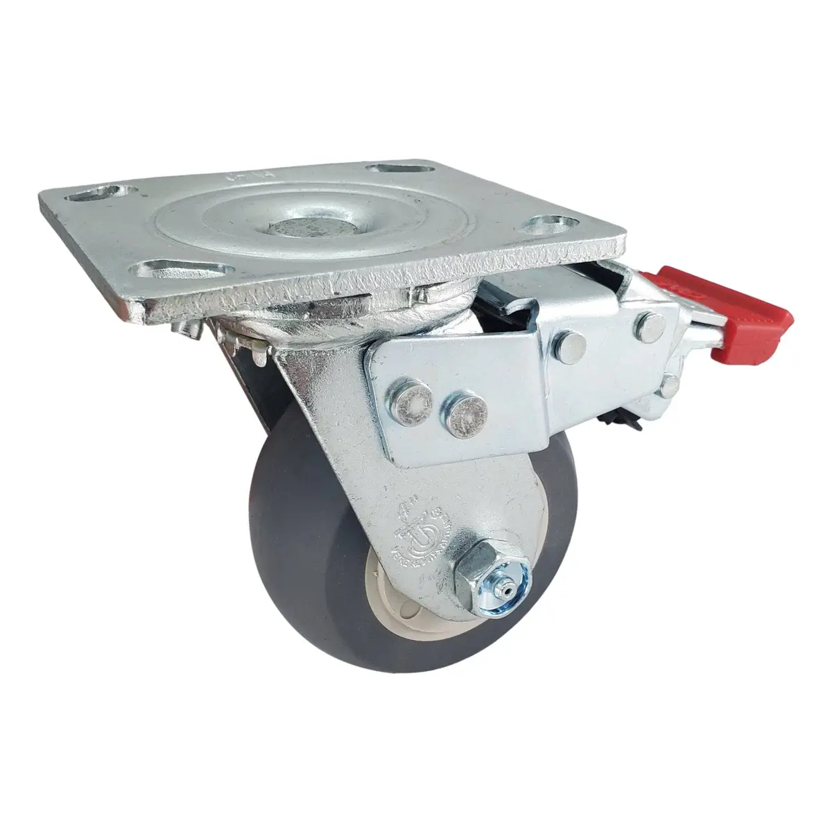 4" X 2" Thermo-Pro Wheel Swivel Caster W/ Total Lock Brake - 300 Lbs Capacity 1