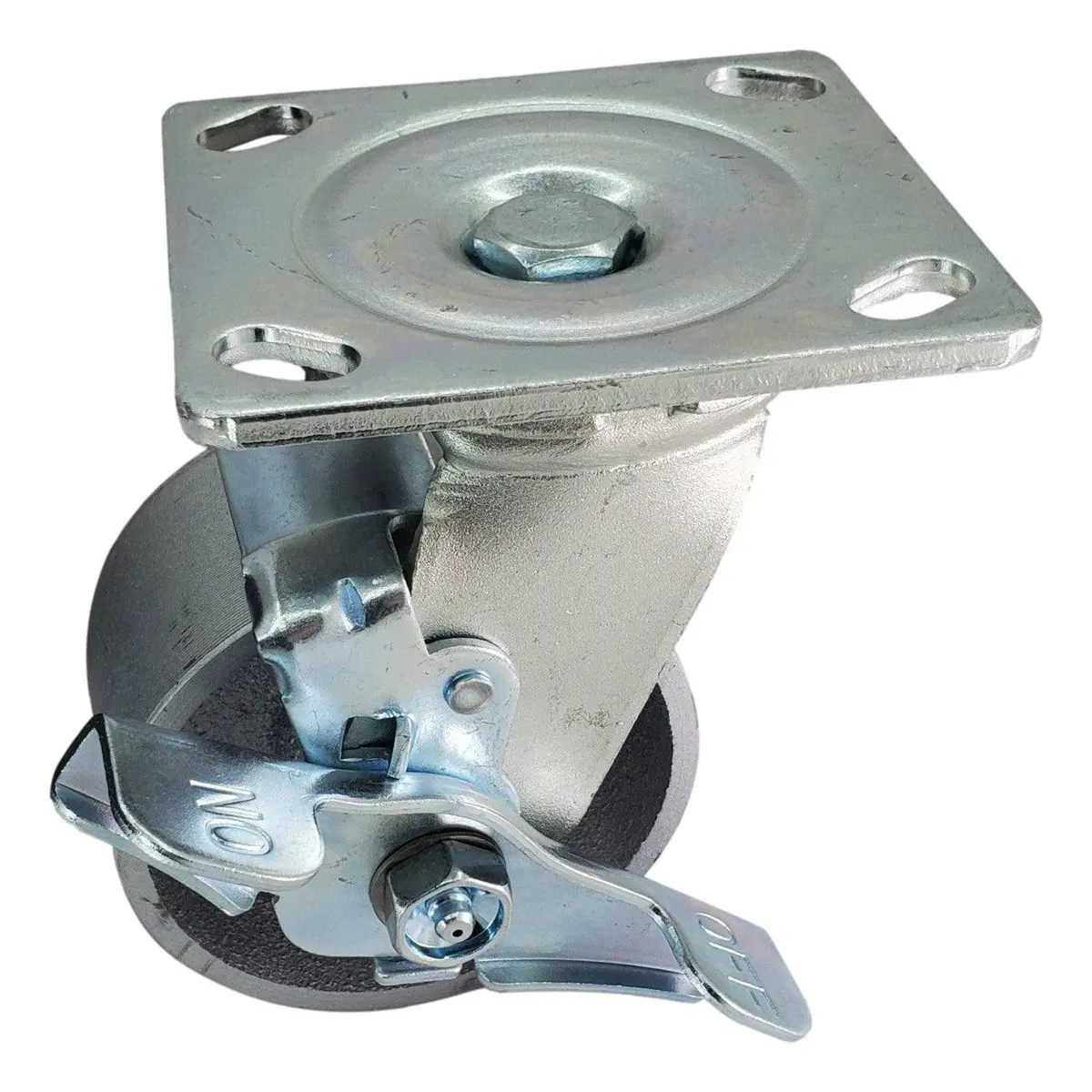 4" X 2" Semi-Steel Wheel Swivel Caster W/ Top-Lock - 700 Lbs. Capacity 1
