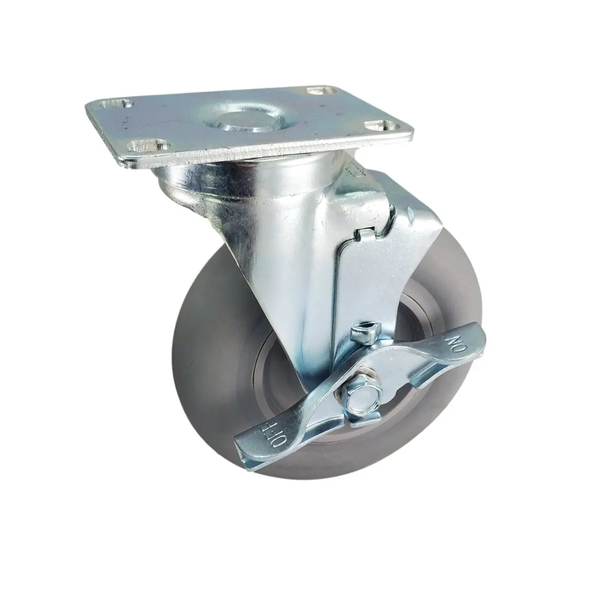 5" X 1-1/4" Element Wheel Swivel Caster W/Top Lock Brake - 250 Lb. Cap 1