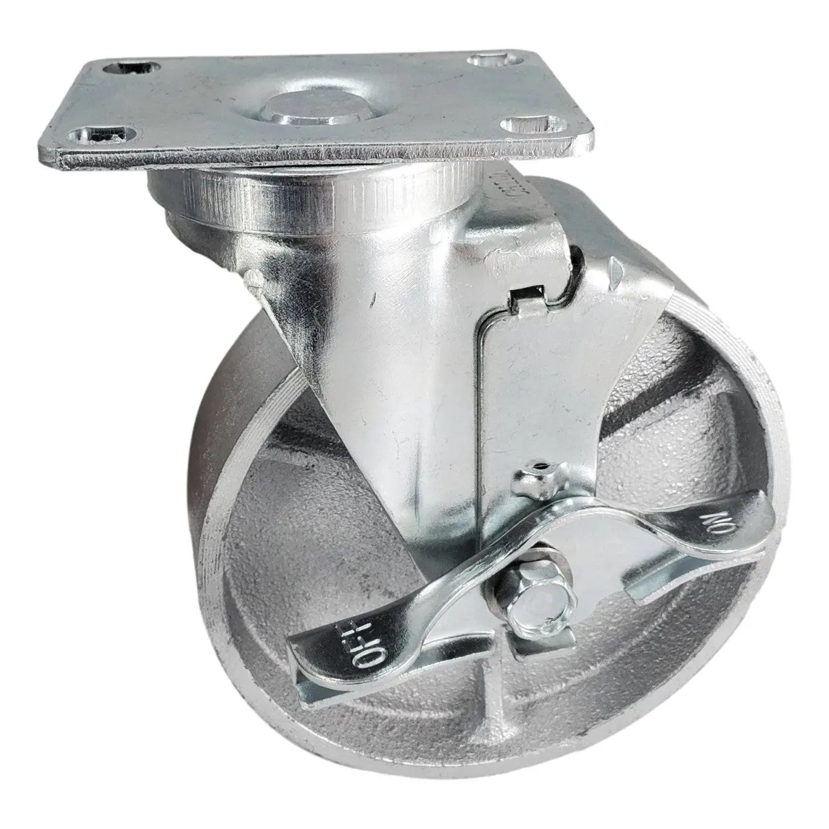 5" X 1-1/4" Semi-Steel Wheel Swivel Caster W/ Top Lock Brake - 300 Lbs. Capacity 1