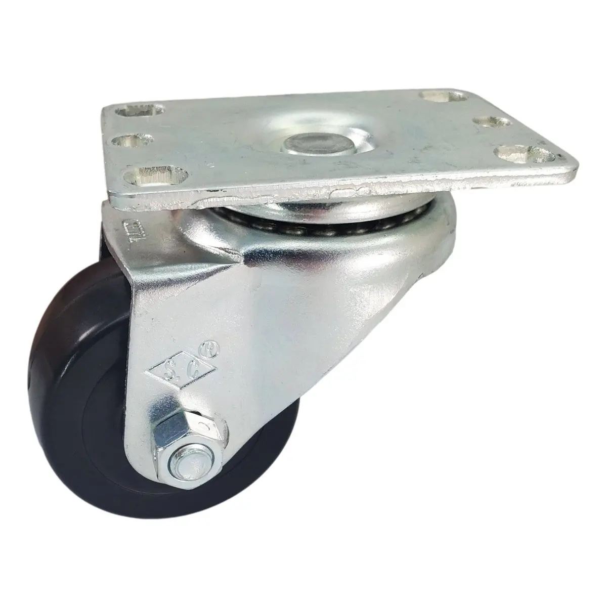 2-1/2" X 1-1/4" Soft Rubber Wheel Swivel Caster - 275 Lbs. Capacity 1