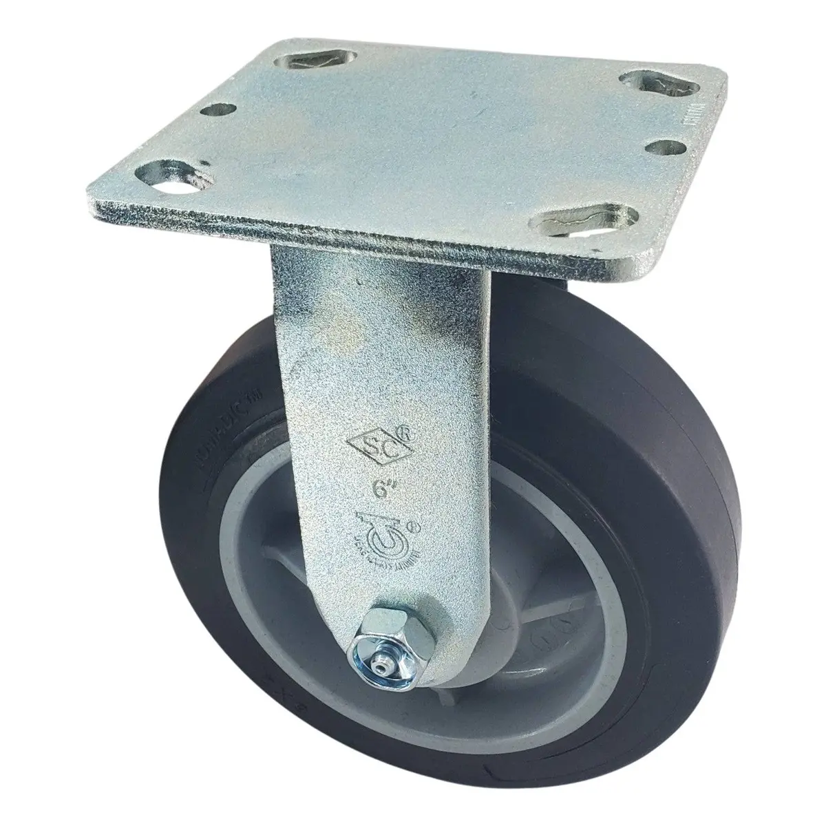 6" X 2" Nomadic Wheel Rigid Caster - 600 Lbs. Capacity 2