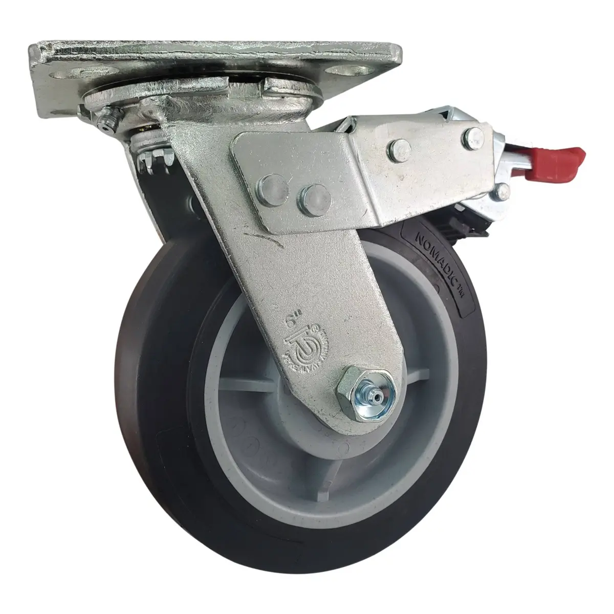 6" X 2" Nomadic Wheel Swivel Caster W/ Total Lock Brake - 600 Lbs. Capacity 1