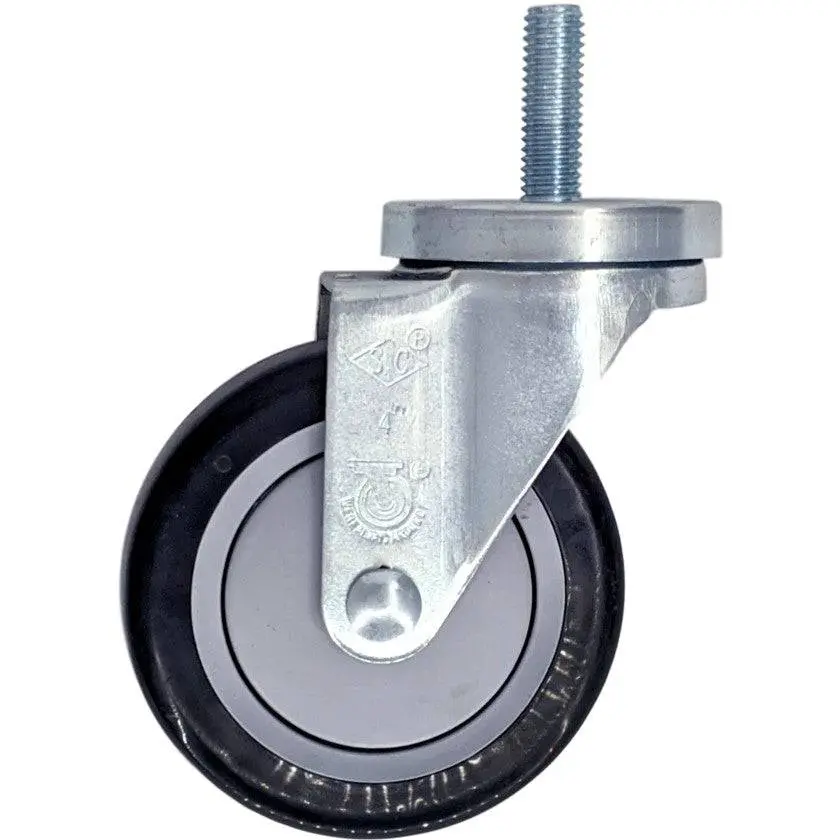4" X 1-1/4" Poly-Pro Threaded Stem Swivel Caster - 350 Lbs. Capacity 1