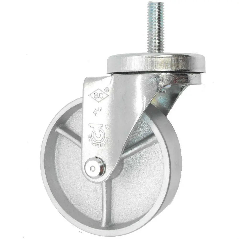 4" X 1-1/4" Semi-Steel Wheel Swivel Stem Caster (1/2") - 300 Lbs. Capacity 1
