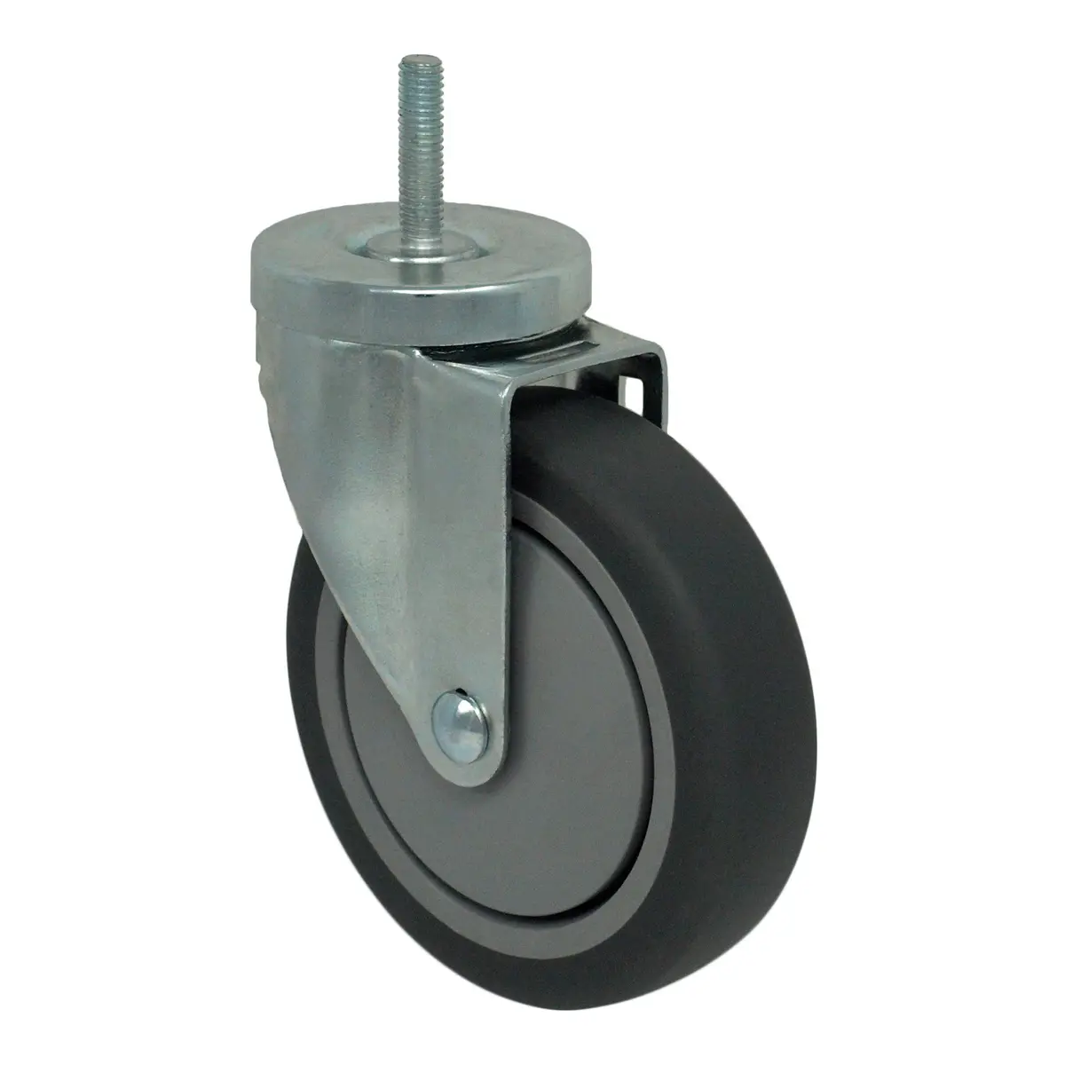 5" X 1-1/4" Thermo-Pro Wheel Threaded Swivel Stem Caster (3/8") - 300 Lbs. Cap. 1
