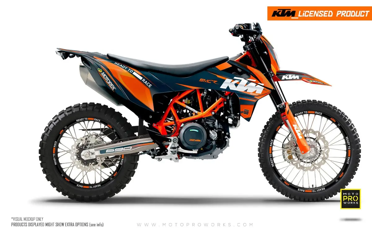 Ktm 690 Enduro Graphics - "Colibri" (Orange/Gradient) 1