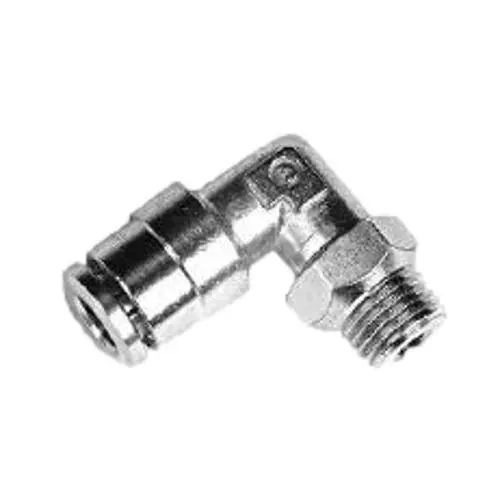 Push-In Fitting, 90 Deg Elbow, 6Mm Tubing, 1/8Npt Thread 1
