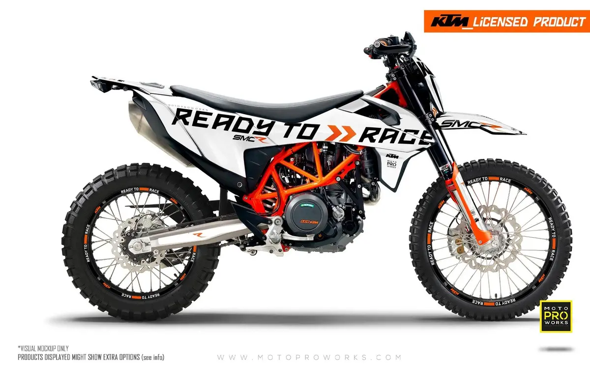 Ktm 690 Enduro Graphics - "Ready2race" (White) 1
