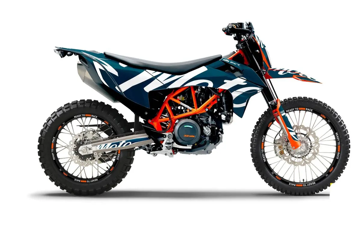 Ktm 690 Enduro Graphics - "Script" (Blue) 1