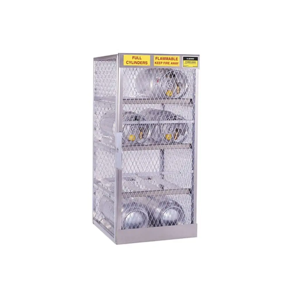 Cylinder Locker For Safe Storage Of 8 Horizontal 20 Or 33-Lb. Lpg Cyl. 1