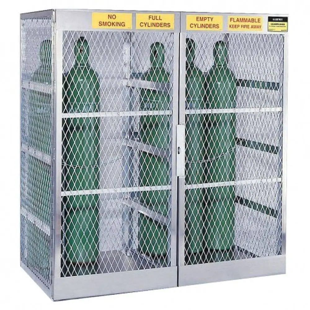Cylinder Locker, Safe Storage Up To 20 Vertical Compressed Gas Cyl. 1