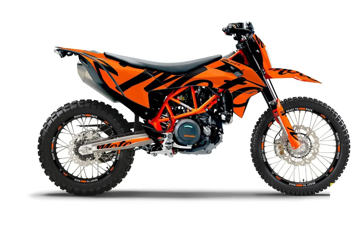 Ktm 690 Enduro Graphics - "Script" (Orange) 1