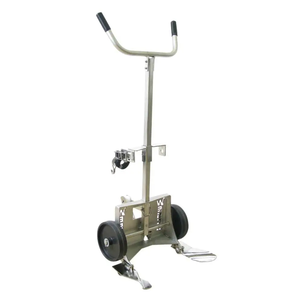 Wesco Knock Down Stainless Steel Drum Truck - Poly Drums 1