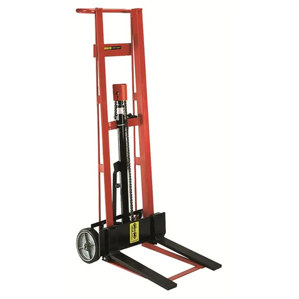 Two-Wheeled Hydraulic Lift With Adjustable Forks, 750 Lb Capacity 1