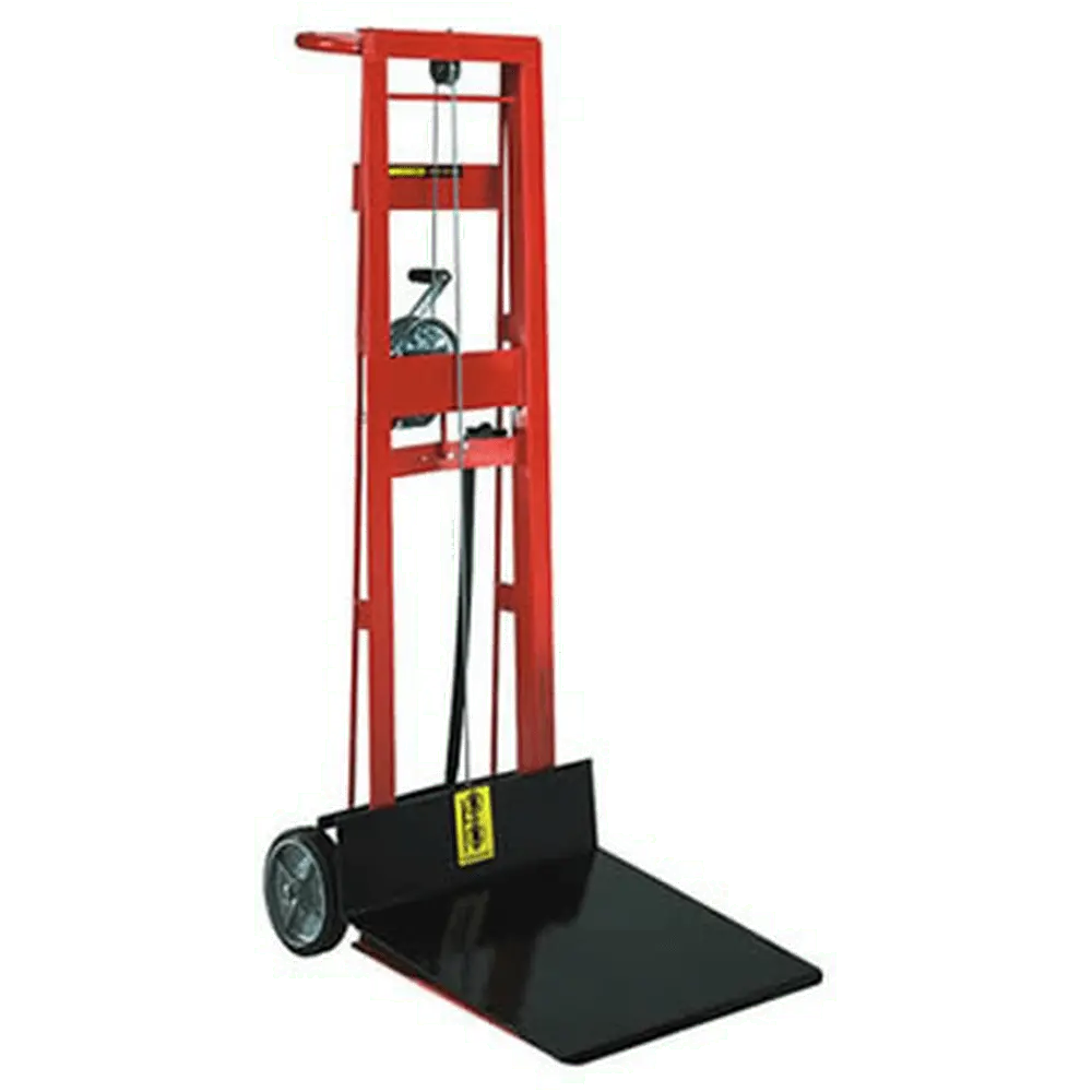 Two-Wheeled Winch Pedalift - 750 Lbs Capacity, 22" X 30" Platform 1