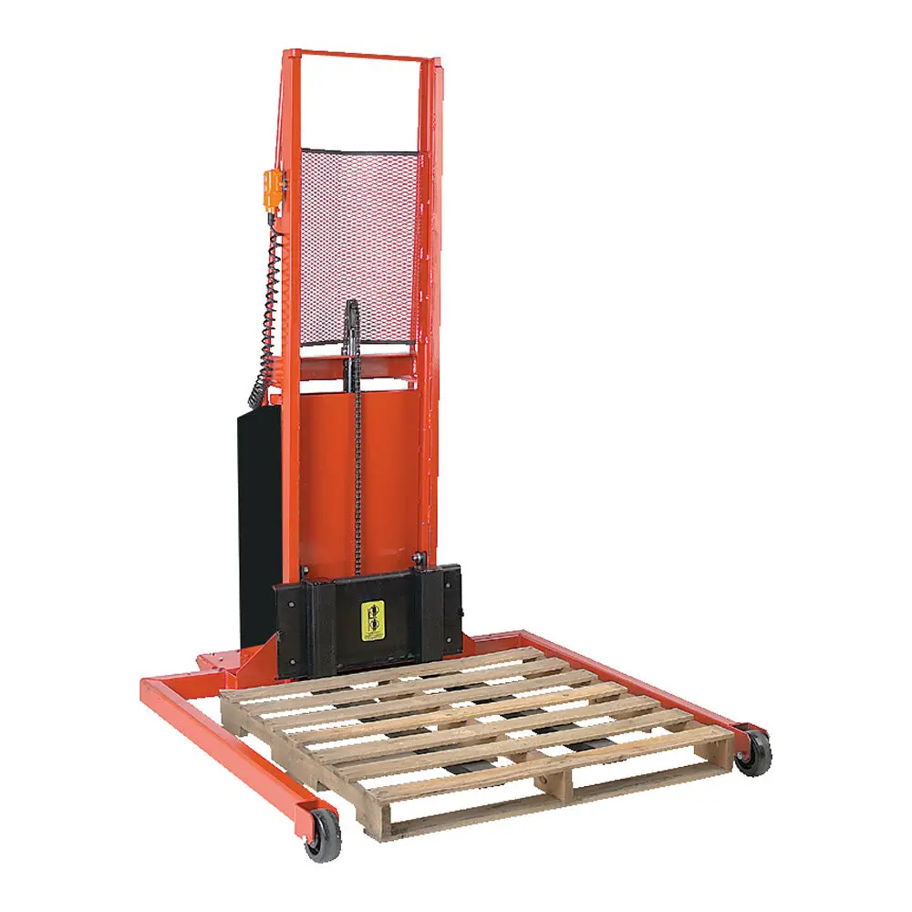 Adjustable Span Straddle Powered Stacker With 3" X 40" Forks, 1000 Lb Capacity 1