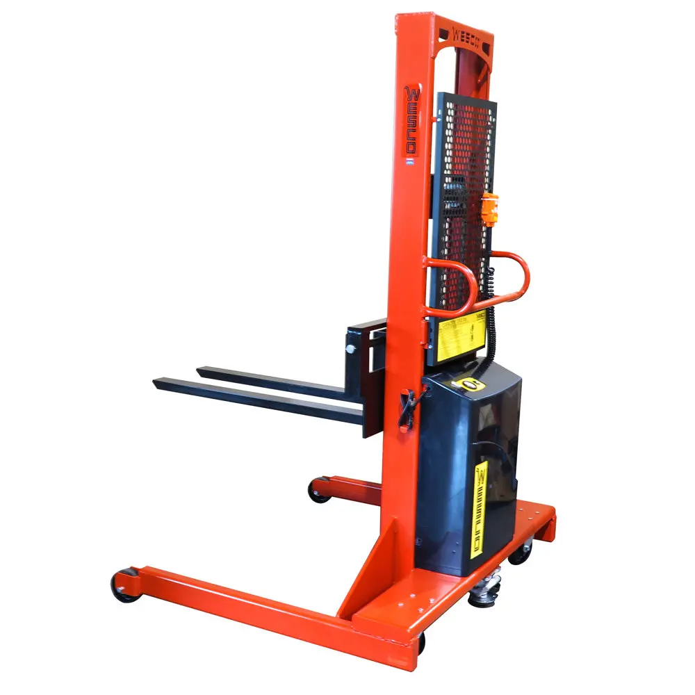Fixed Base Powered Stacker With Forks, 1500-2000 Lb Capacity 1