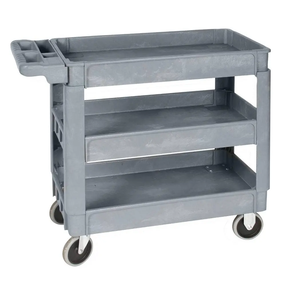 Wesco Deluxe Plastic Service Cart - 550 Lbs Capacity, 16" X 30" 2