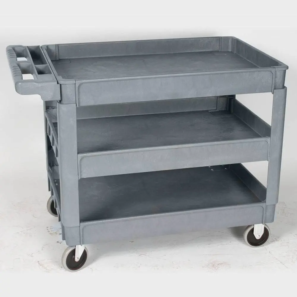 Wesco Deluxe Plastic Service Cart - 550 Lbs Capacity, 24" X 36" 1