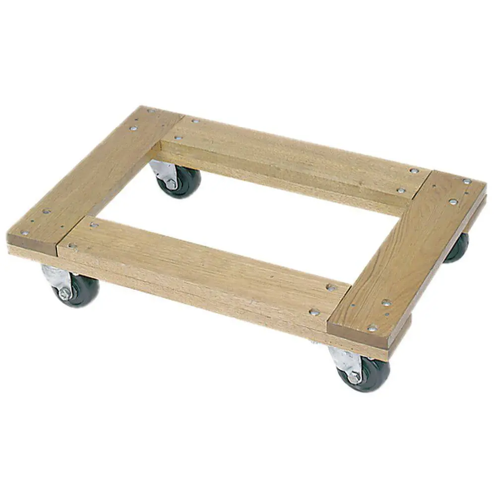 Wesco Flush Open Deck Wood Dolly - 1200 Lbs Capacity, 30" X 18" 1
