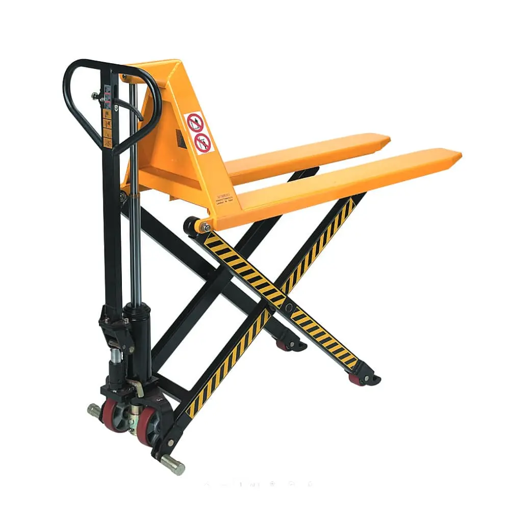 Manual High Lift Pallet Truck - 2200 Lbs Capacity, 21"W X 44.5"L 1